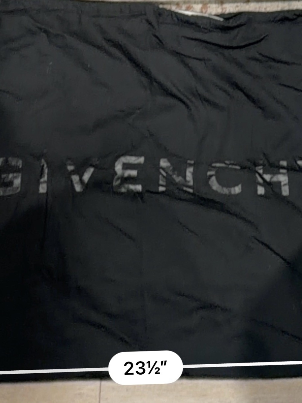 Givenchy Black Tonal Logo Quilted Coat